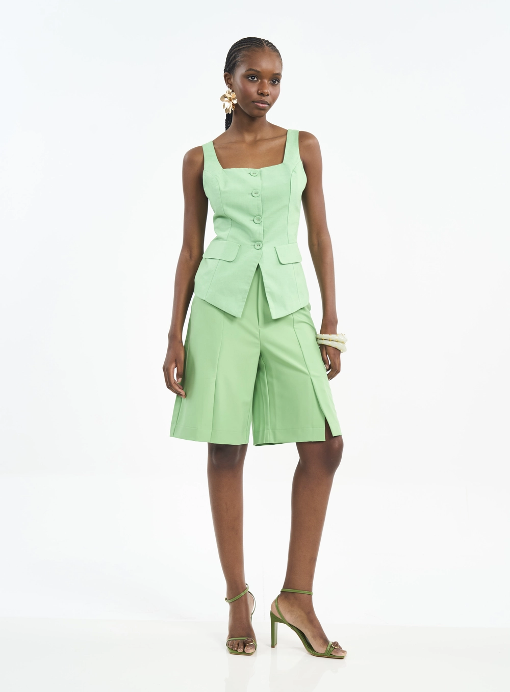 Colete Alfaiataria Feminino Comfort Verde Veggir
