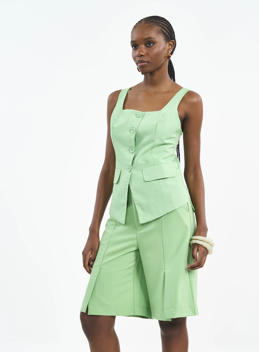 Colete Alfaiataria Feminino Comfort Verde Veggir