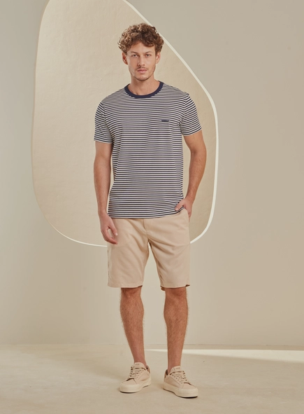 Camiseta Masculina New Slim Listrada