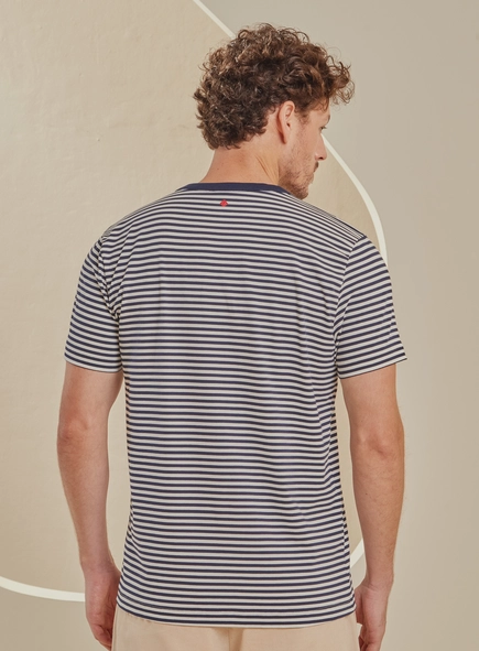 Camiseta Masculina New Slim Listrada
