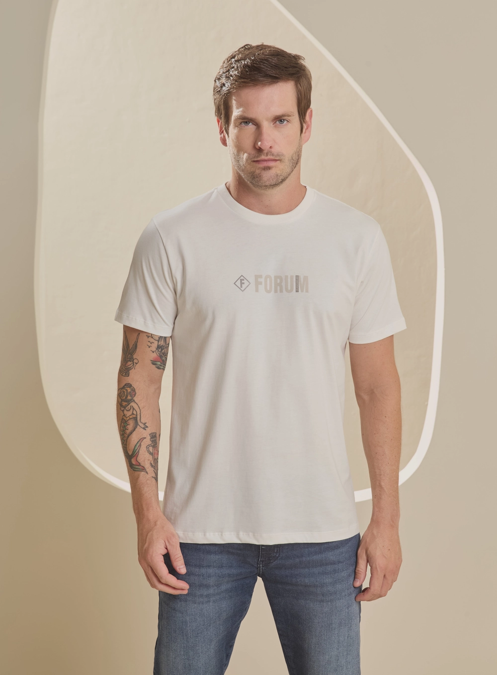 Camiseta Masculina New Slim Jeanswear Off Shell 3