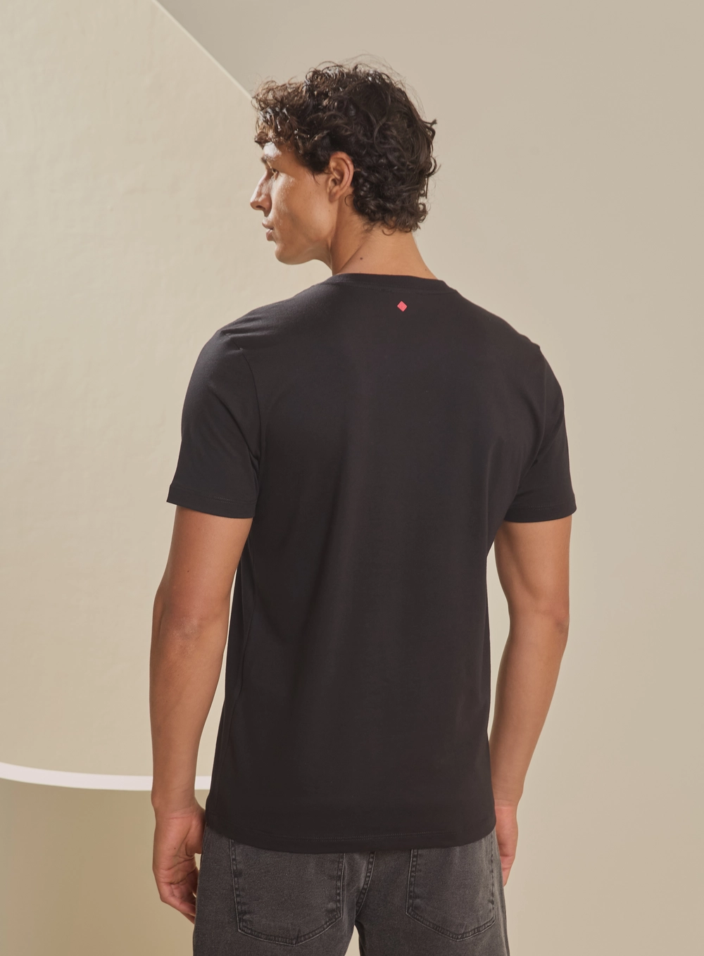 Camiseta Masculina New Slim Com Silk 3d Preto 2