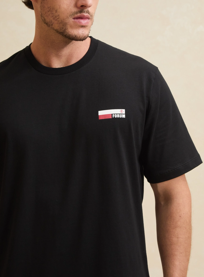 Camiseta Masculina New Box Com Silk Preto