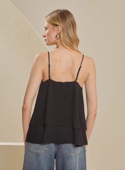 Blusa Alongada Com Sobreposição