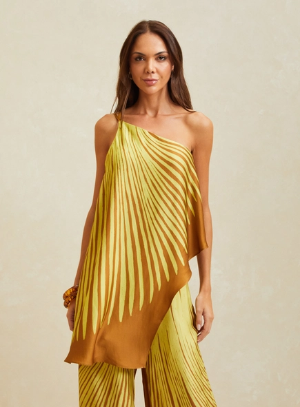 Blusa Alongada Assimétrica - Selva Radiante