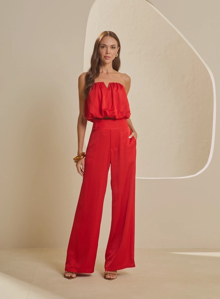 Blusa Tomara Que Caia Decote V Balonê