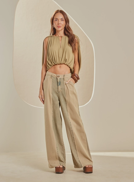 Blusa Cropped Balonê