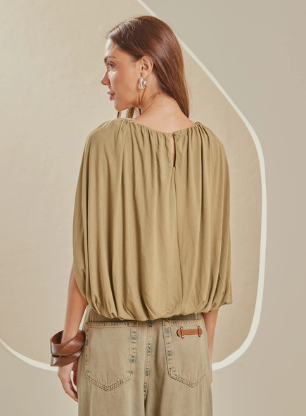 Blusa Cropped Balonê