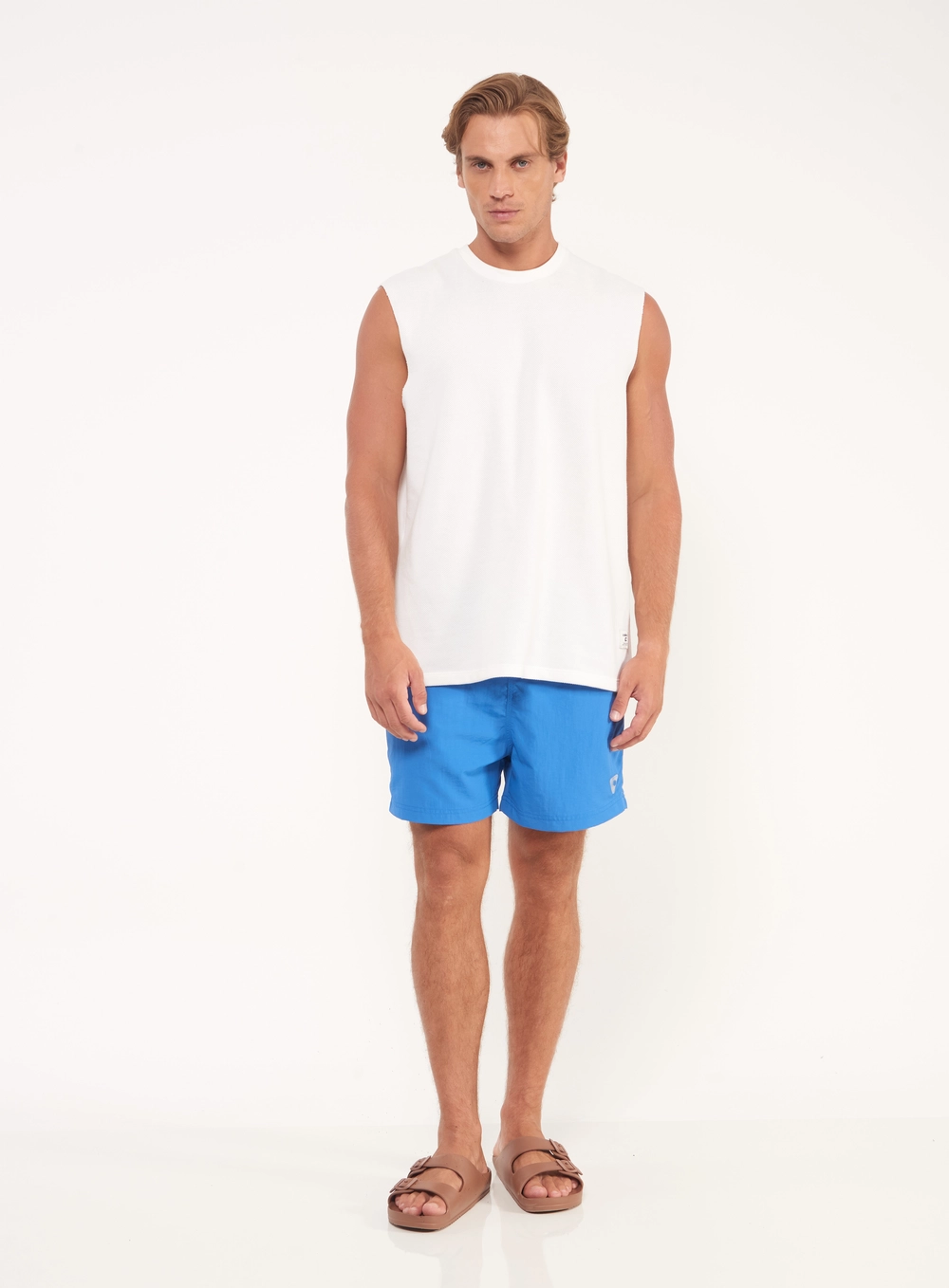 Beachshort Com Amarração E Bolsos Marrom