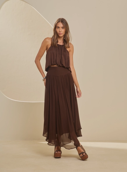 Blusa Balonê Com Amarração