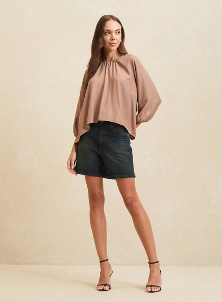 Blusa Ampla Decote Franzido