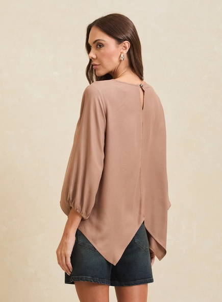 Blusa Ampla Decote Franzido