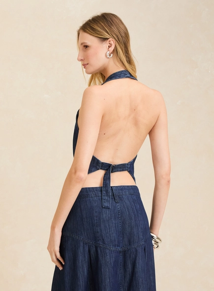 Blusa Jeans Frente Única