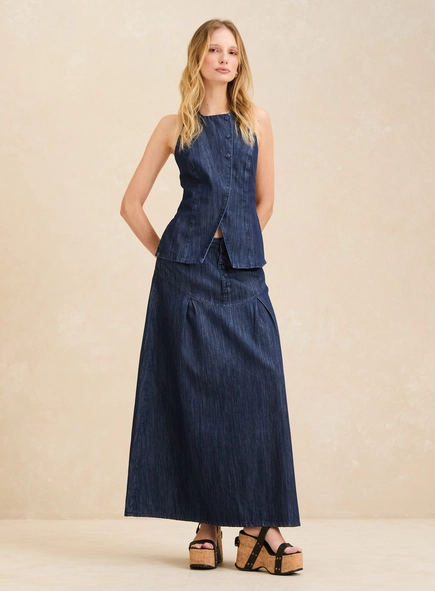 Blusa Jeans Frente Única