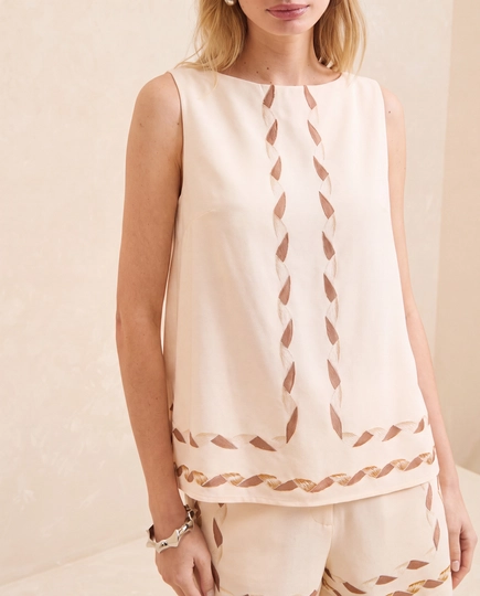Blusa Assimétrica Estampada