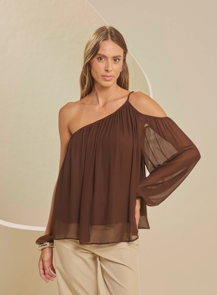 Blusa Ampla Assimétrica
