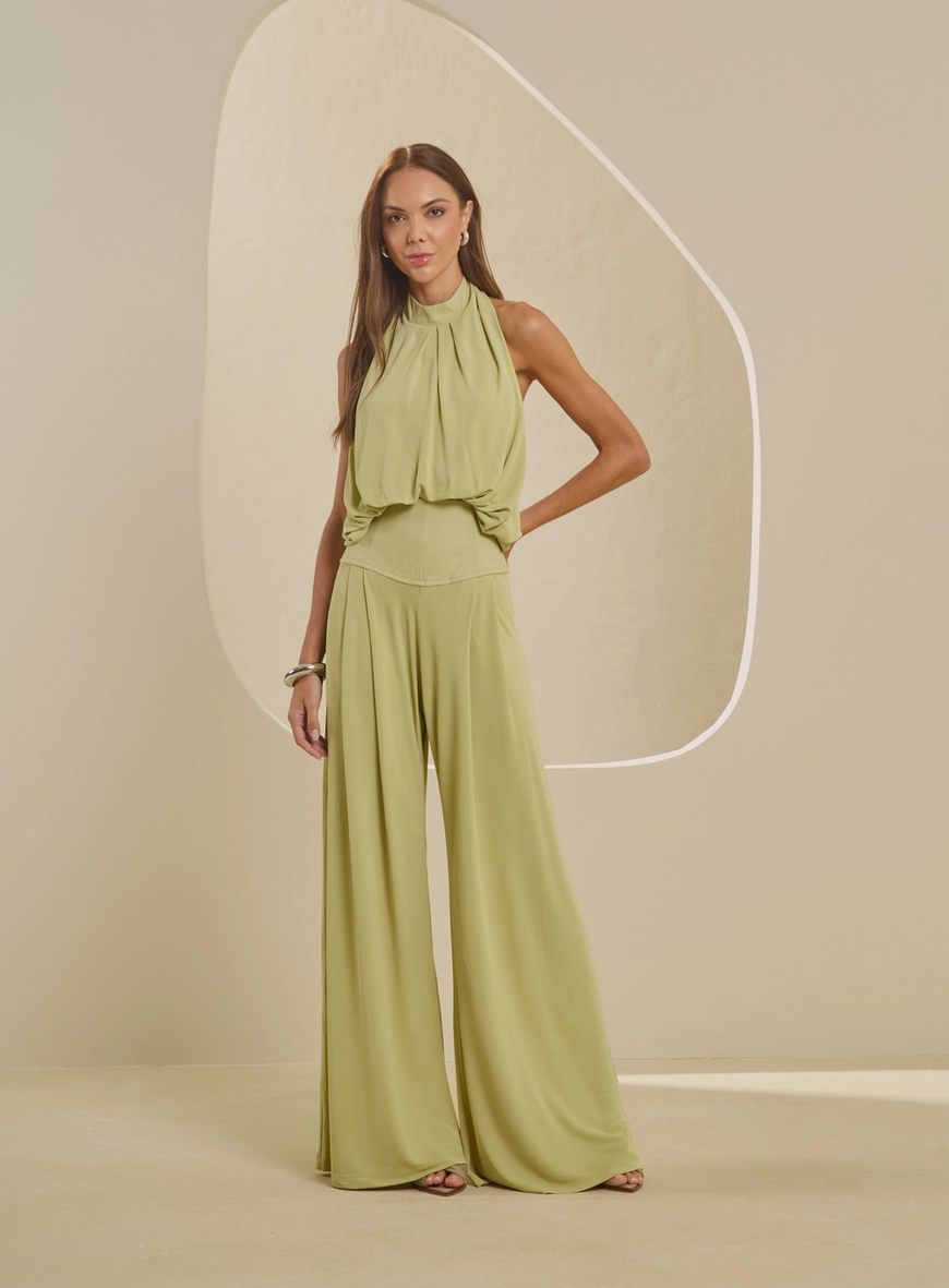 Blusa Balonê Halter Bege 1