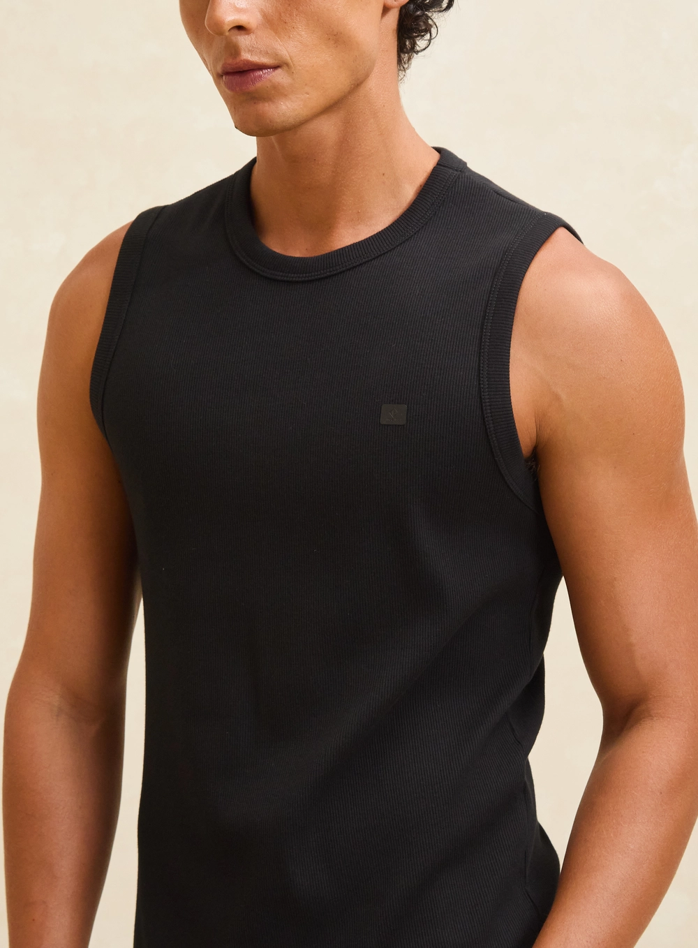 Regata Masculina Canelada Preto 4