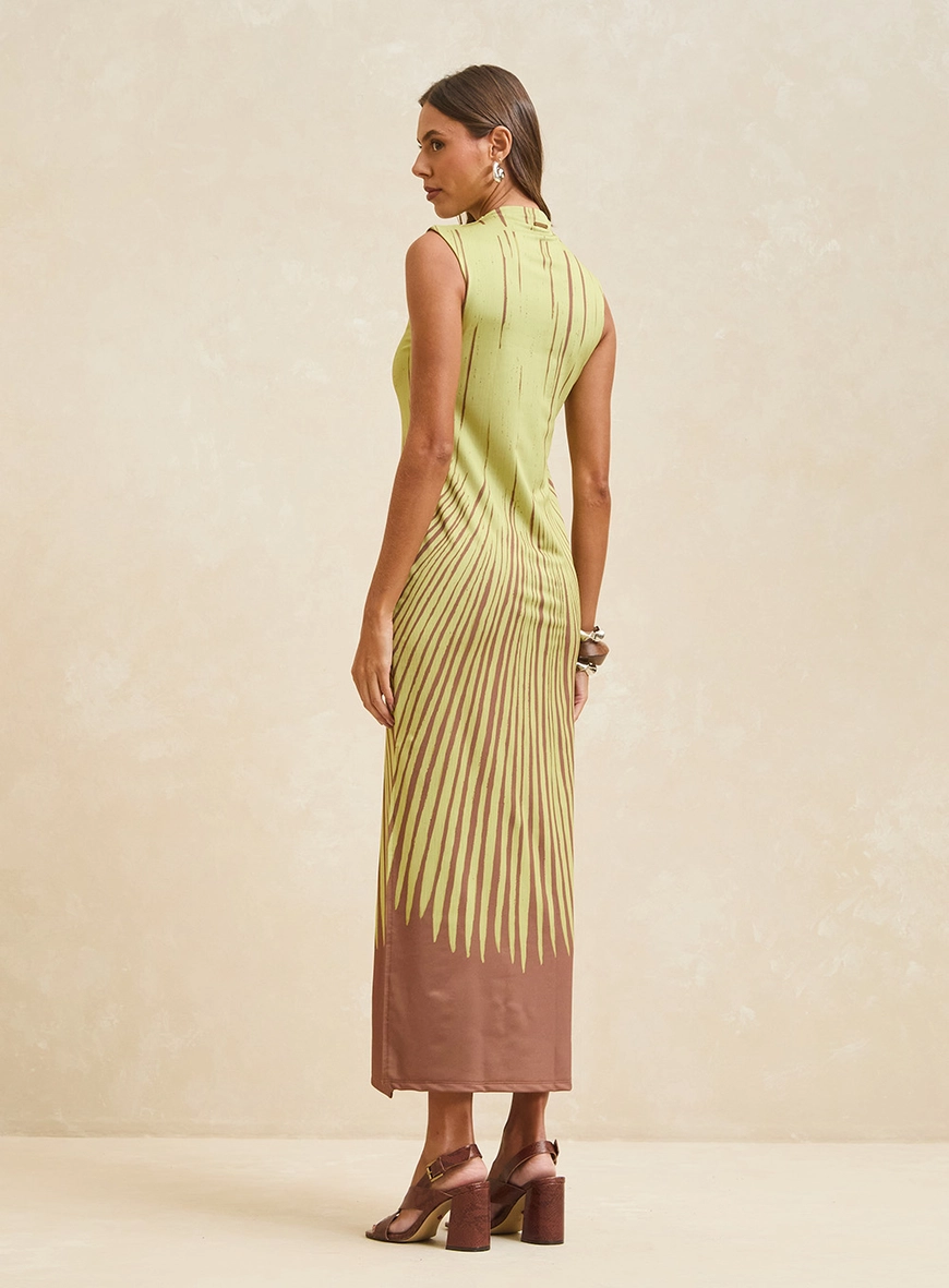 Vestido Maxi Midi De Malha Estampado Estampados 2