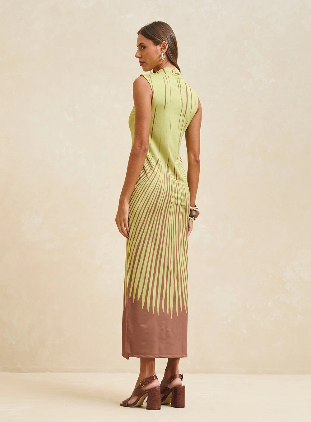 Vestido Maxi Midi De Malha Estampado Estampados 2
