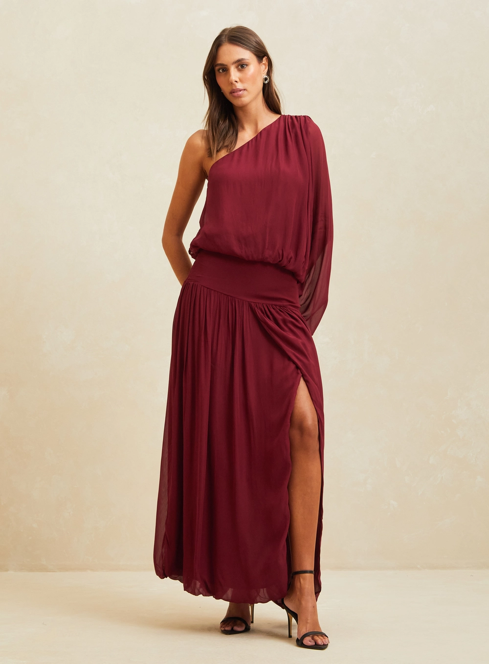 Vestido Maxi Midi Assimétrico Vermelho 3
