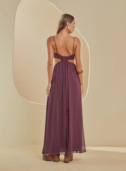 Vestido Longo Metalizado - Amplo