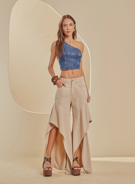 Top Jeans Uma Alça
