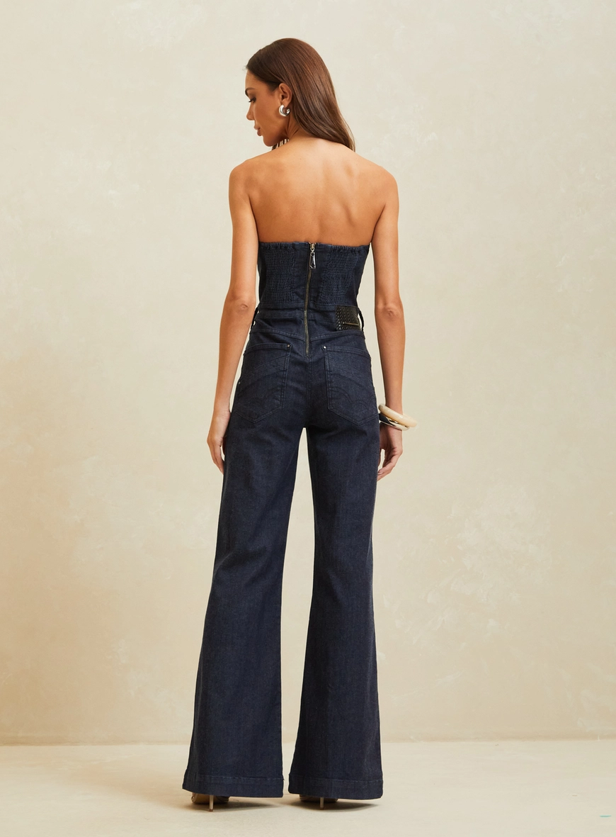 Macacão Jeans Tomara Que Caia Índigo