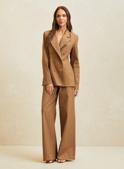 Blazer Alfaiataria Listrado Feminino
