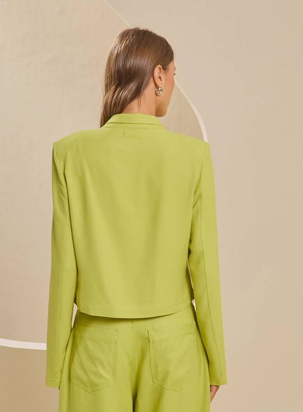 Blazer Alfaiataria Feminino Cropped