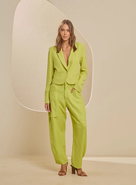Blazer Alfaiataria Feminino Cropped