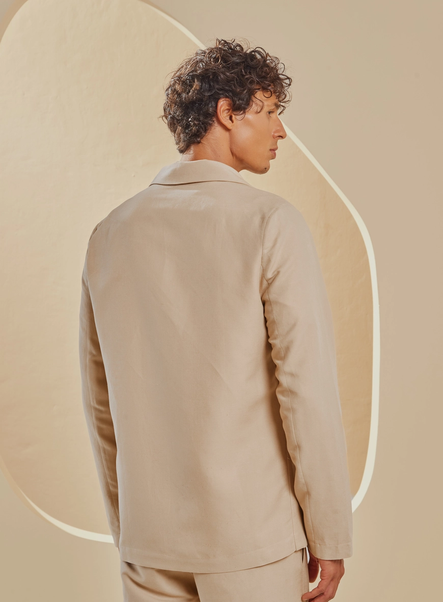 Blazer Alfaiataria Masculino Gold Bege Soybean 2
