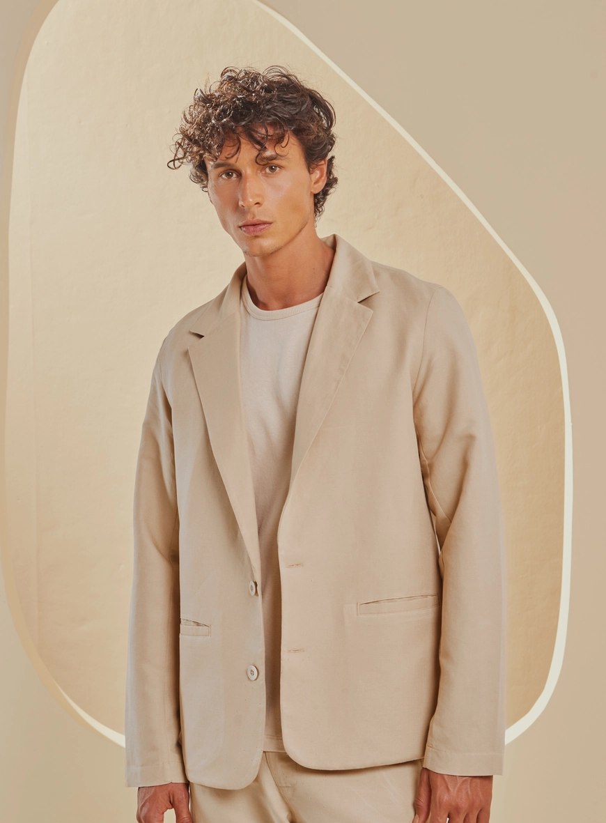 Blazer Alfaiataria Masculino Gold Bege Soybean 3