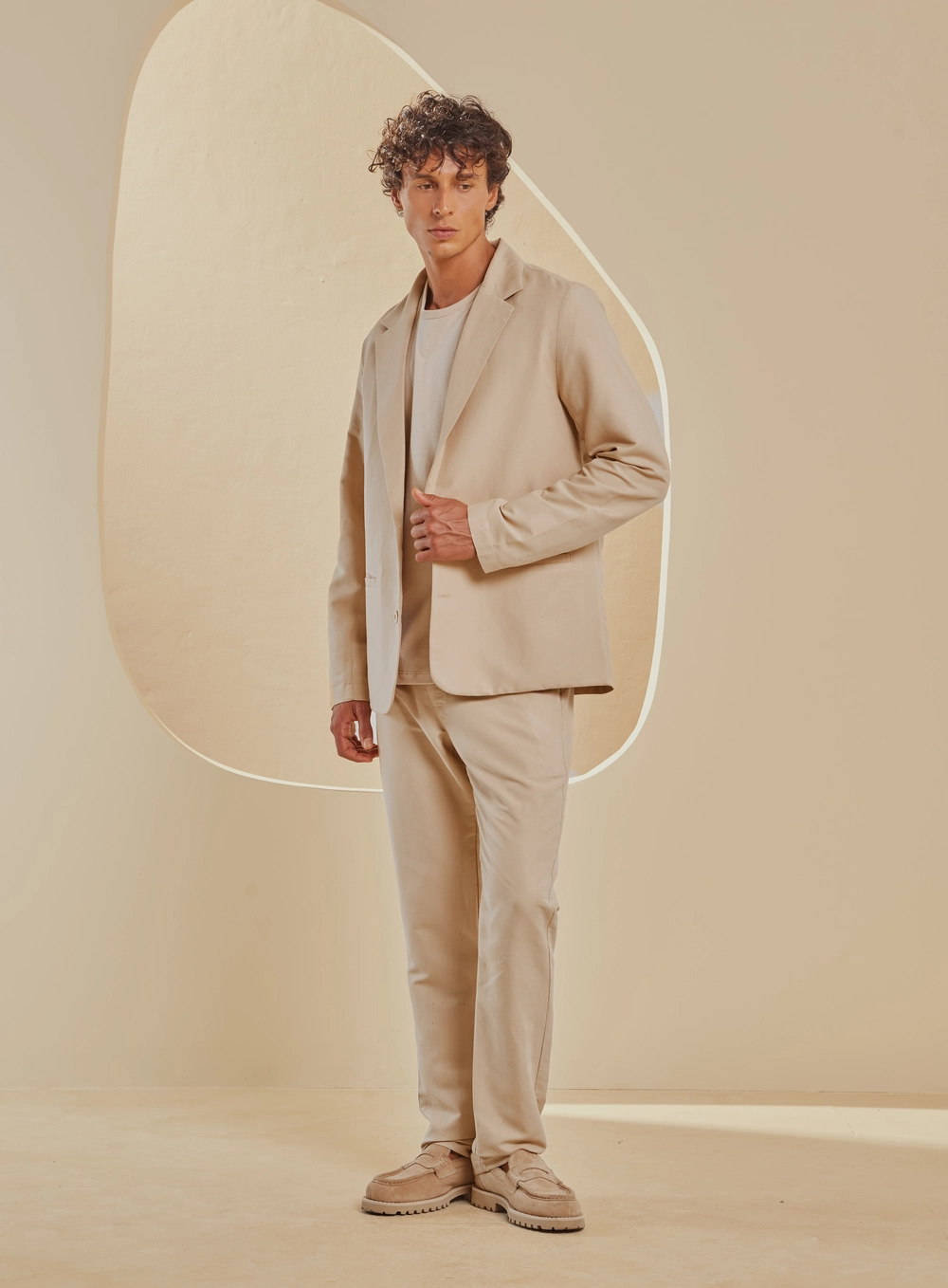 Blazer Alfaiataria Masculino Gold Bege Soybean 1