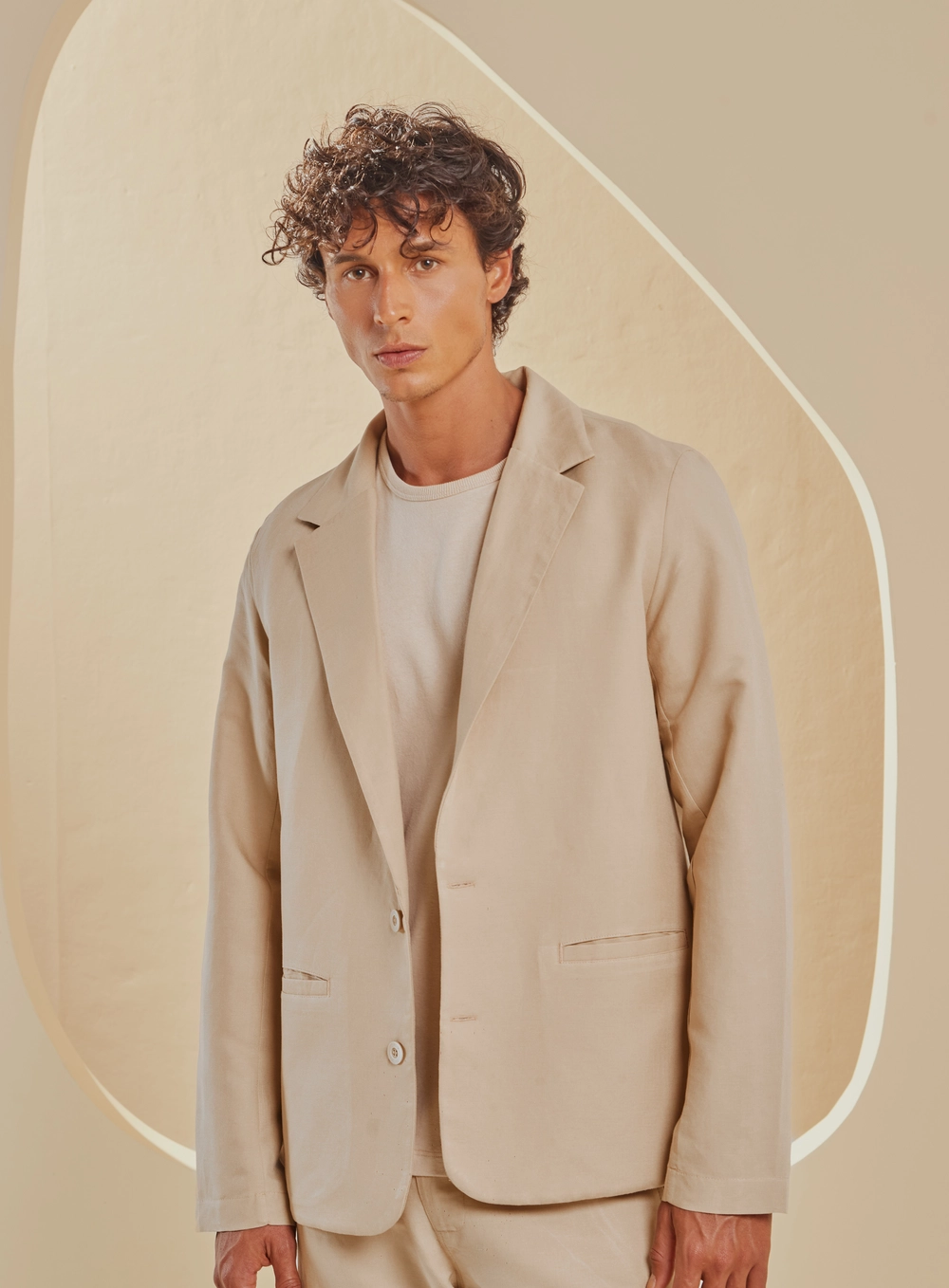 Blazer Alfaiataria Masculino Gold Bege Soybean 3
