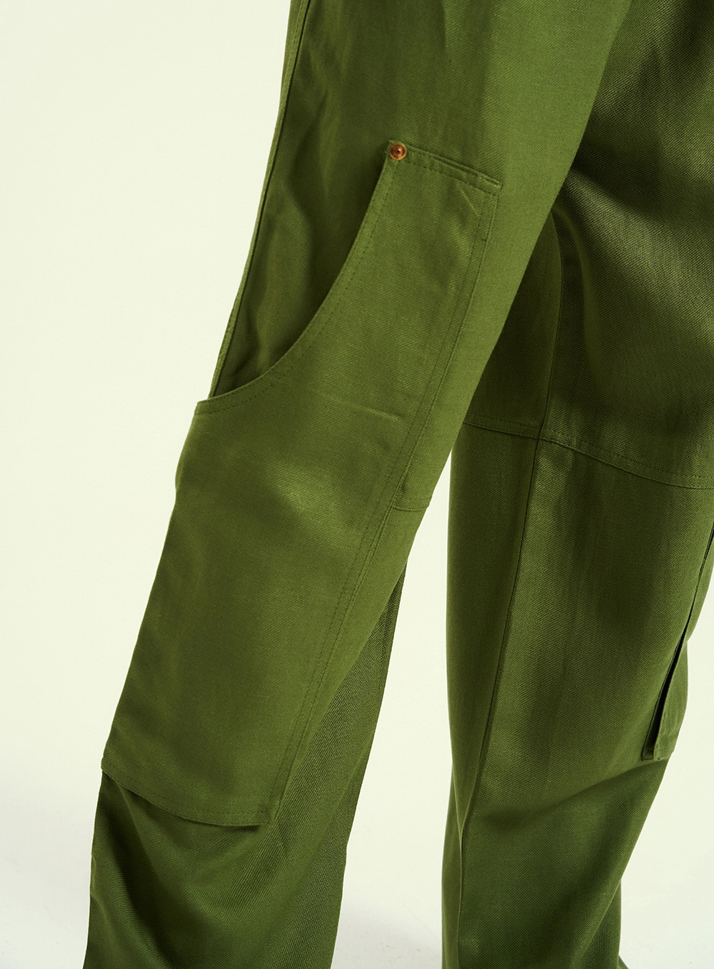 Calça Feminina Pantalona Alfaiataria Cargo Verde 3