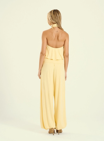 Calça Feminina Pantalona Com Barra Balonê