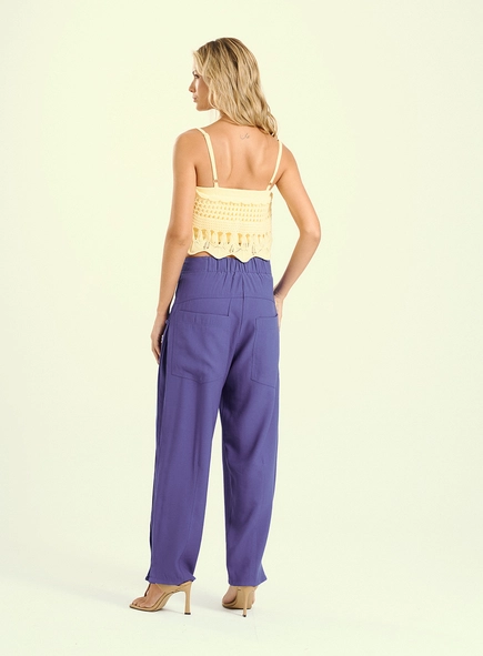 Calça Feminina Pantalona De Silhueta Balonê