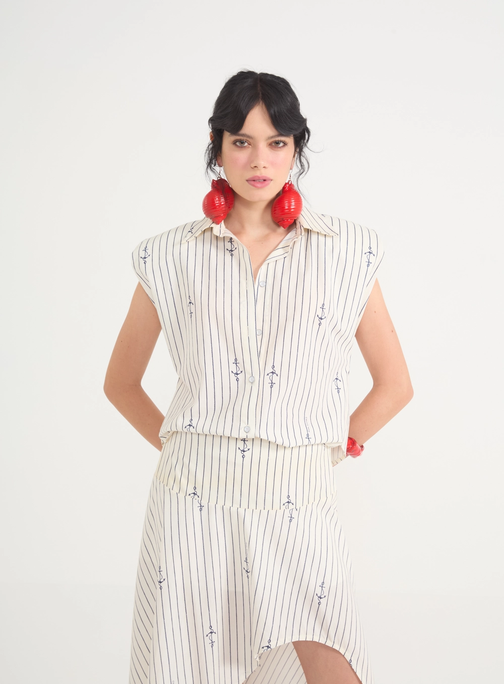 Camisa Sem Mangas Com Estampa Estampados