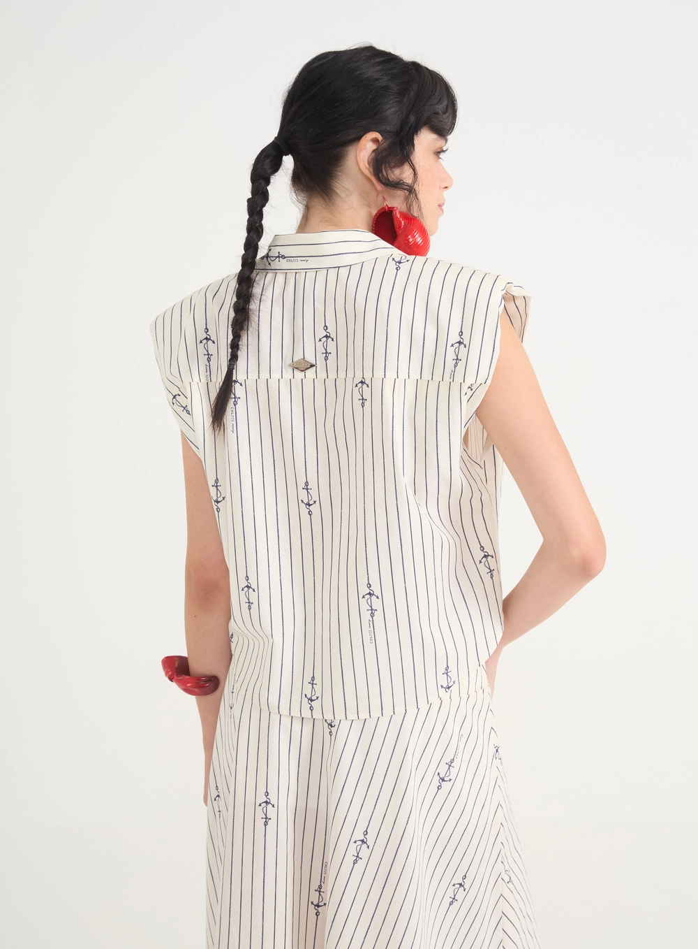 Camisa Sem Mangas Com Estampa Estampados