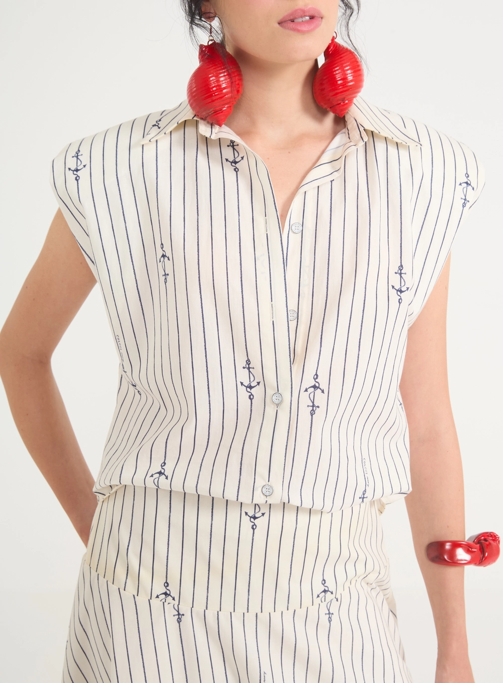 Camisa Sem Mangas Com Estampa Estampados