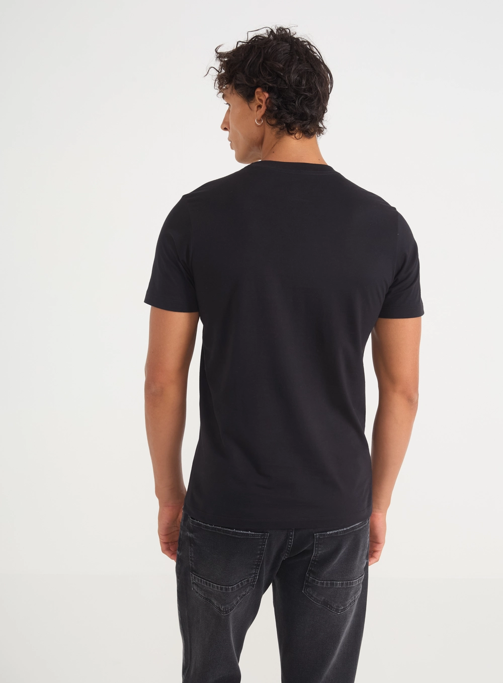 Camiseta Masculina Pack 2 Peças- Algodão Pima Preto