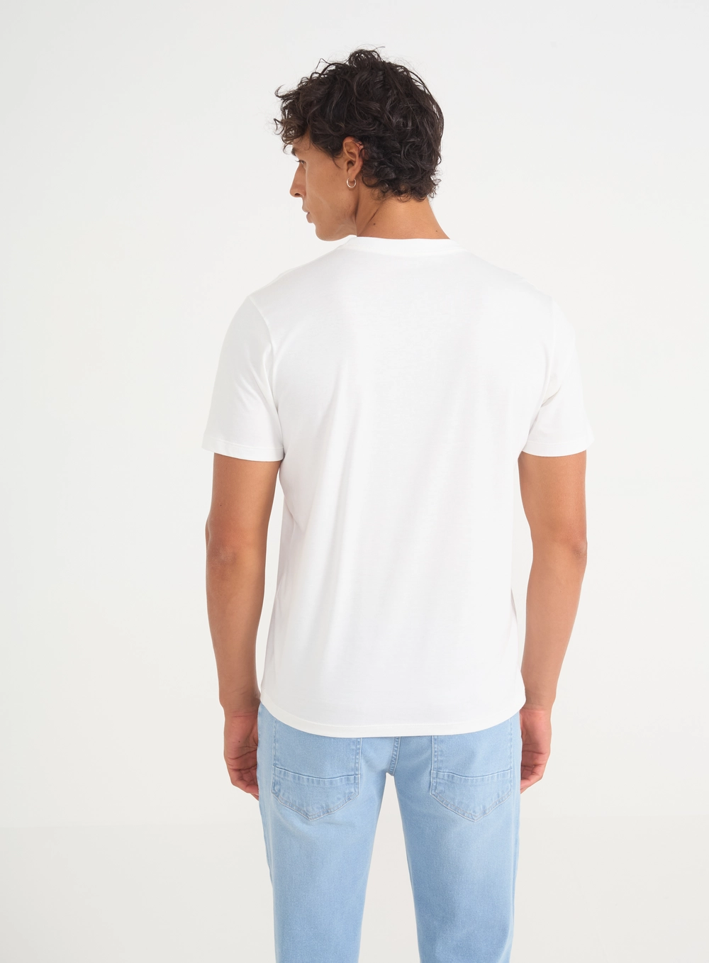 Camiseta Masculina Pack 2 Peças- Algodão Pima Branco