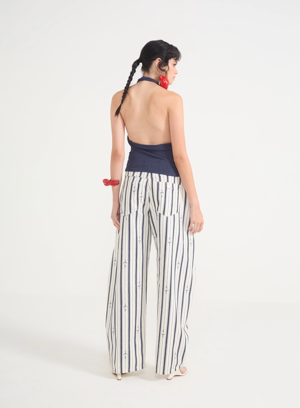Blusa Feminina Frente Única Com Decote Degagê Azul