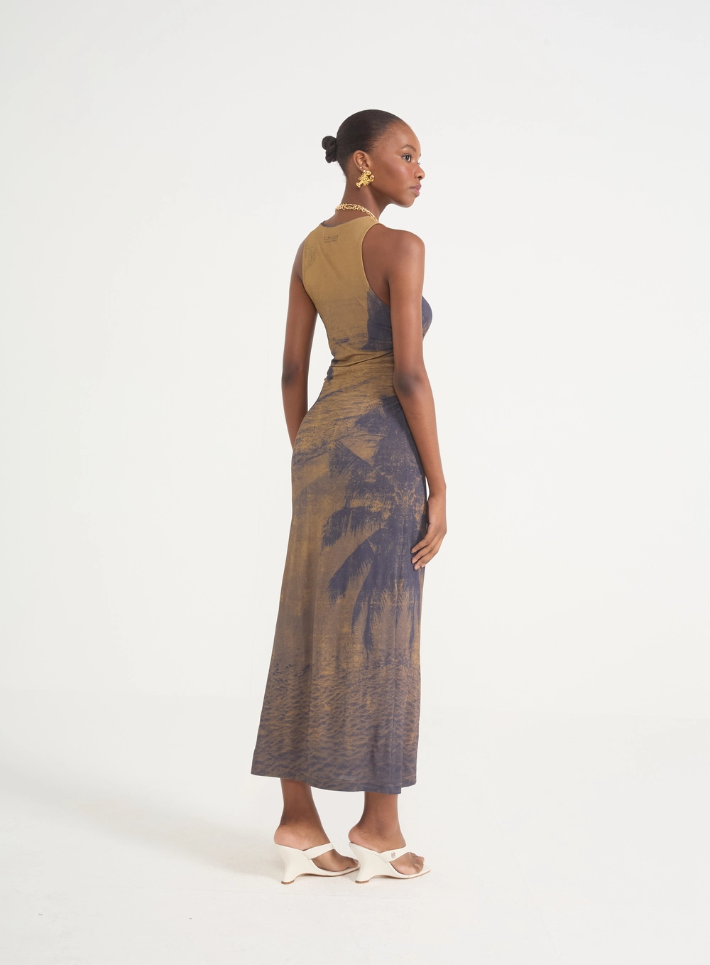 Vestido Midi Com Estampa E Franzidos Estampados