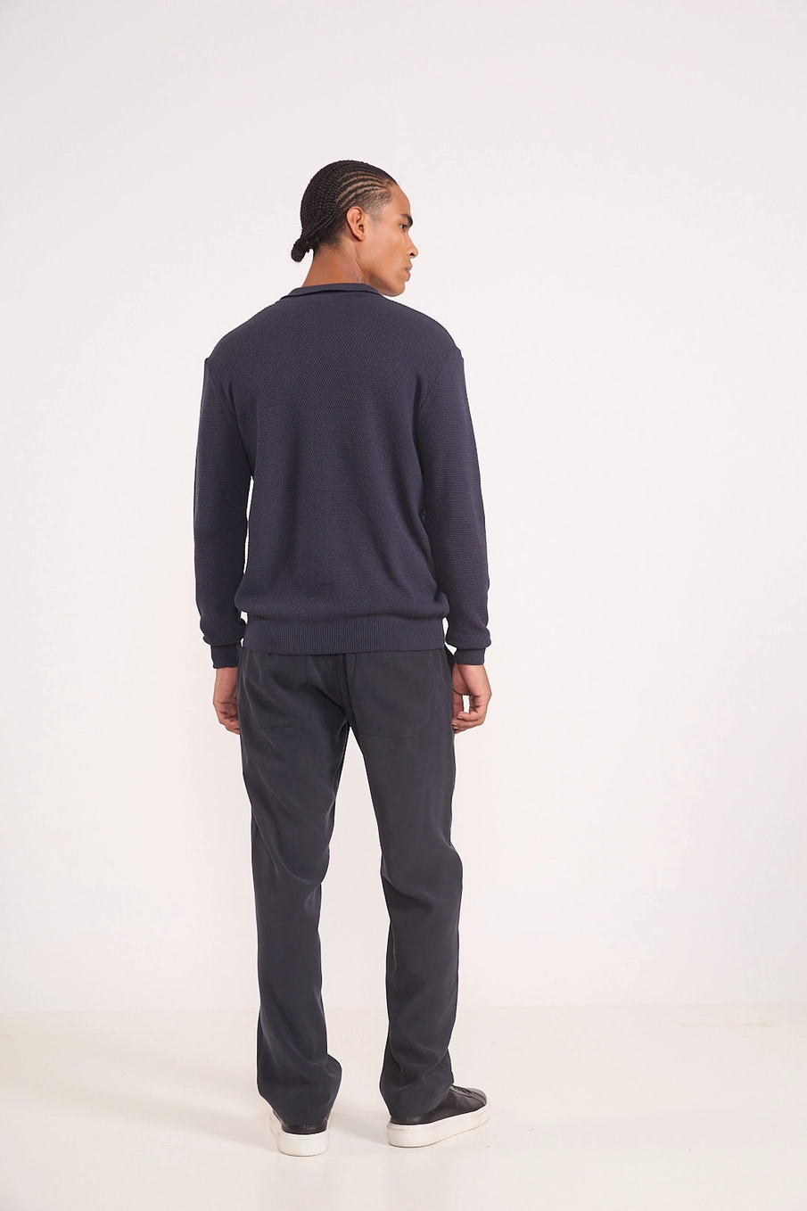 Suéter Tricot Gola V Polo Cinza