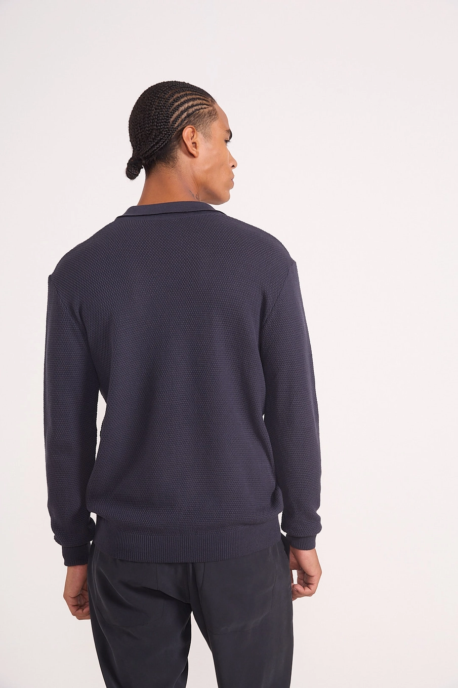 Suéter Tricot Gola V Polo Cinza