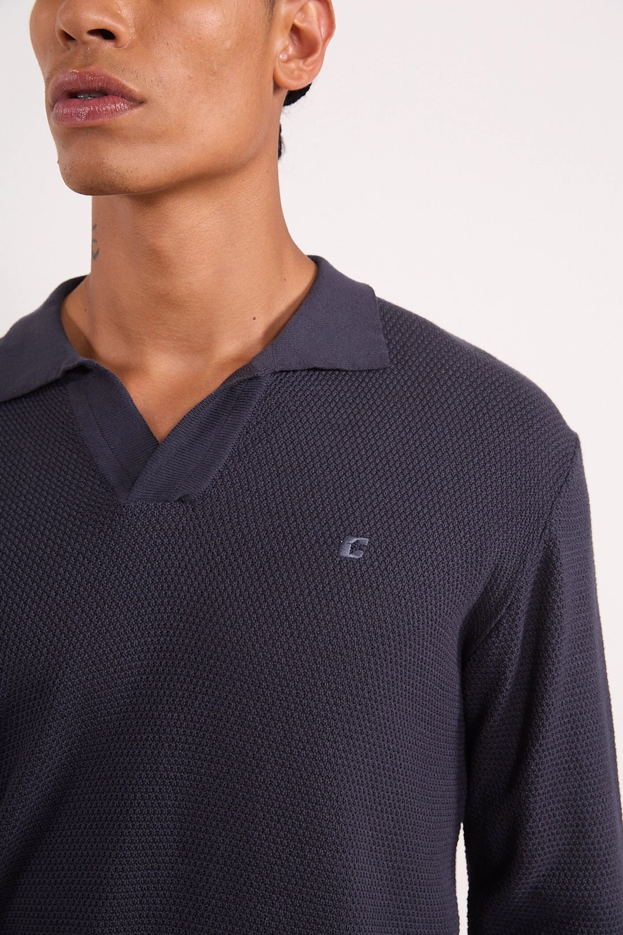 Suéter Tricot Gola V Polo Cinza