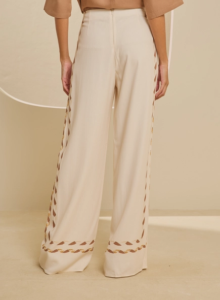 Calça Feminina Reta - Jardim Arabesco