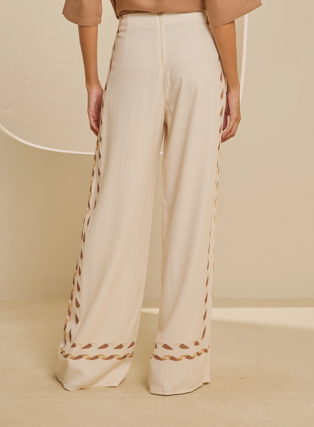 Calça Feminina Reta - Jardim Arabesco Estampados 2